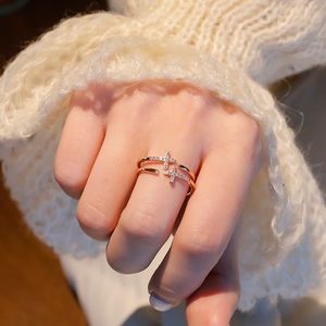 💍Double cross opening adjustable ring